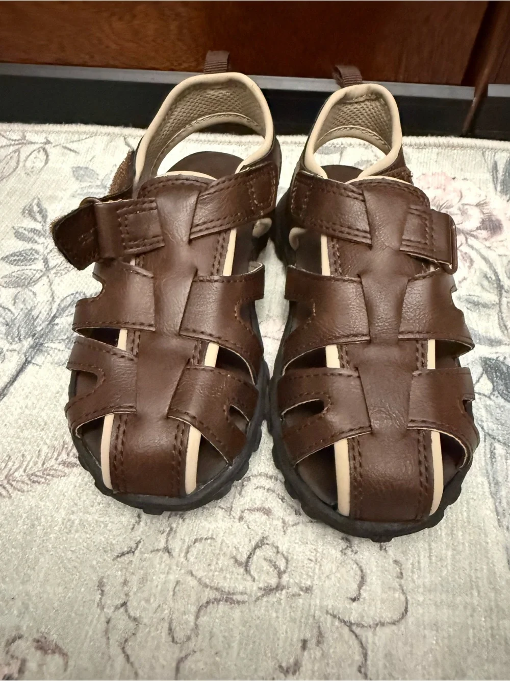 Carter's Boys Brown Strapped Fisherman Sandals